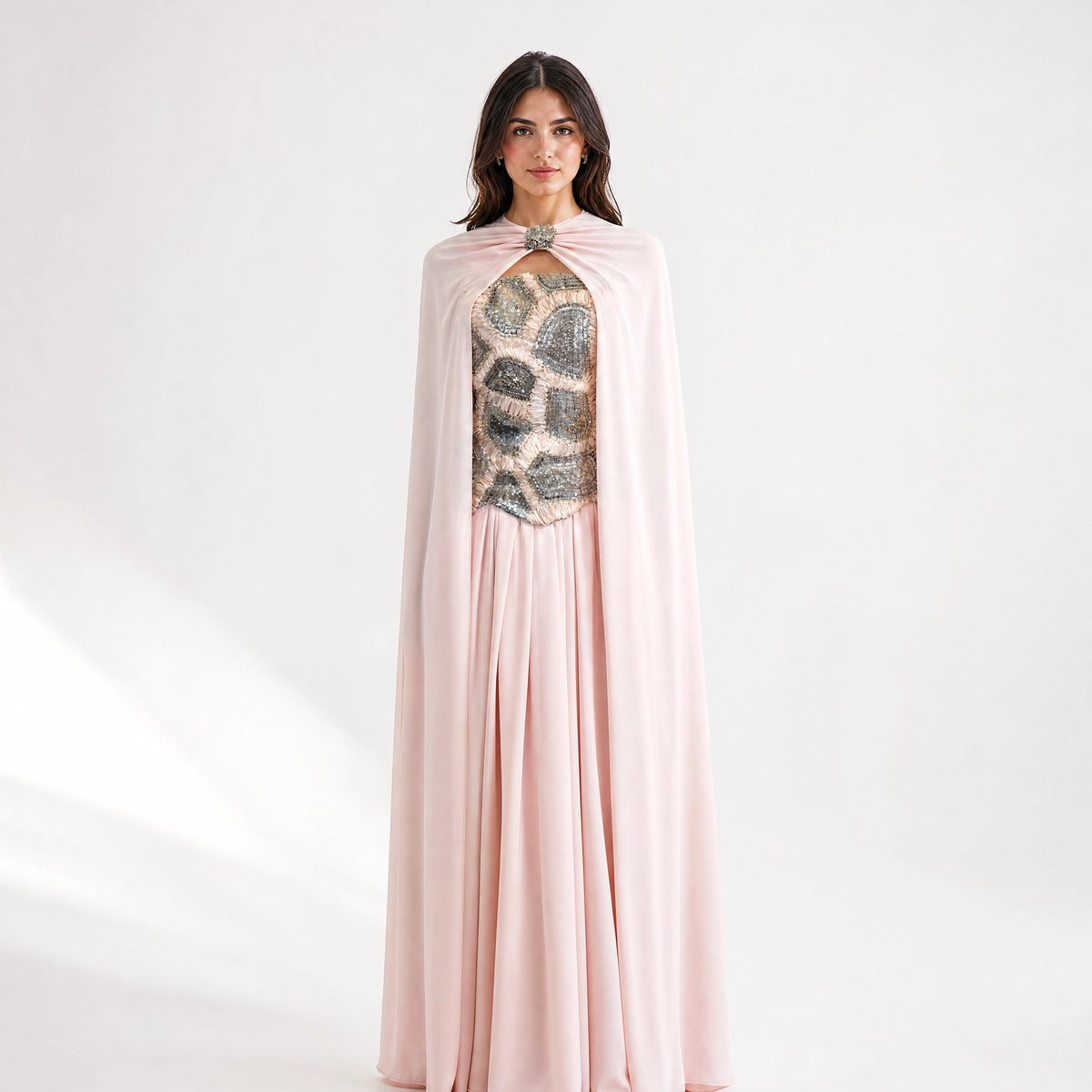 Crystal Crochet Chiffon Dress.