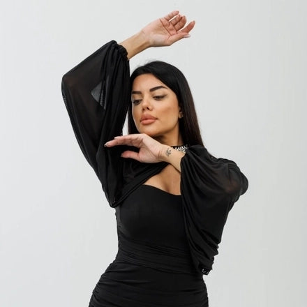 Bejeweled Cape Dress