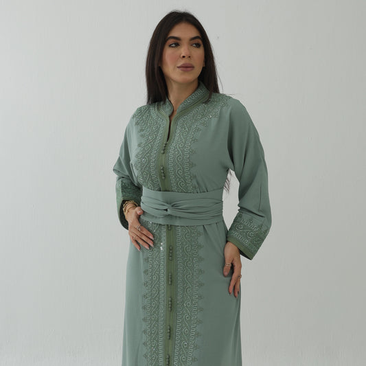 Graceful Linen Kaftan-Abaya