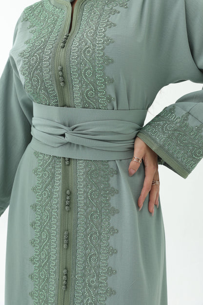 Graceful Linen Kaftan-Abaya