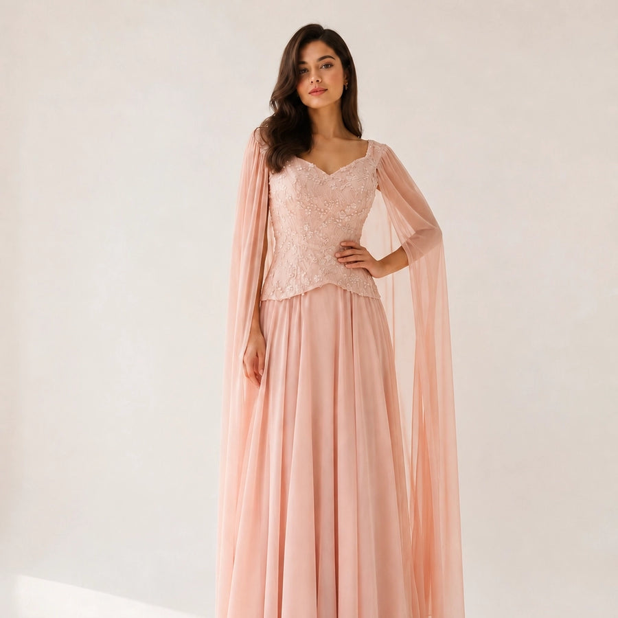 Float Sleeves Corset Dress
