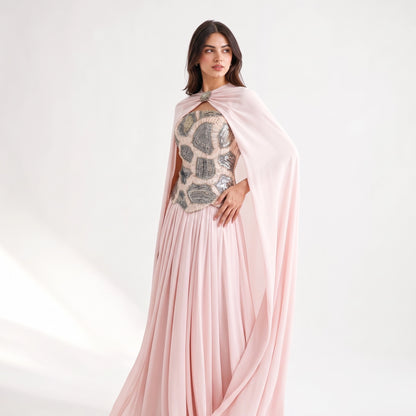 Crystal Crochet Chiffon Dress.