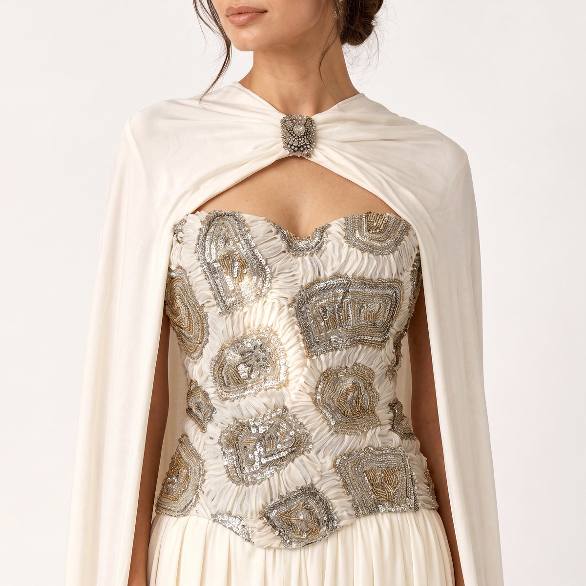 Crystal Crochet Chiffon Dress.