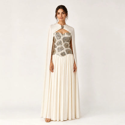Crystal Crochet Chiffon Dress.