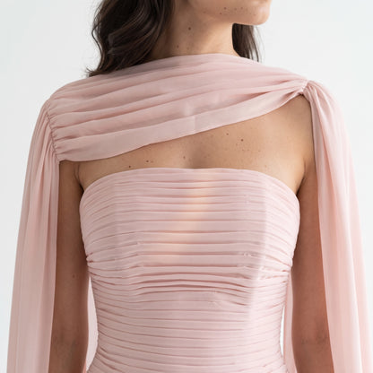 Draped Ruched Corset Dress.