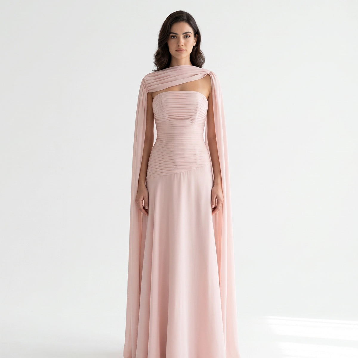Draped Ruched Corset Dress.