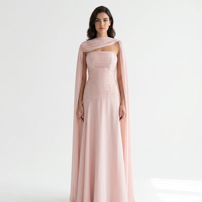 Draped Ruched Corset Dress.