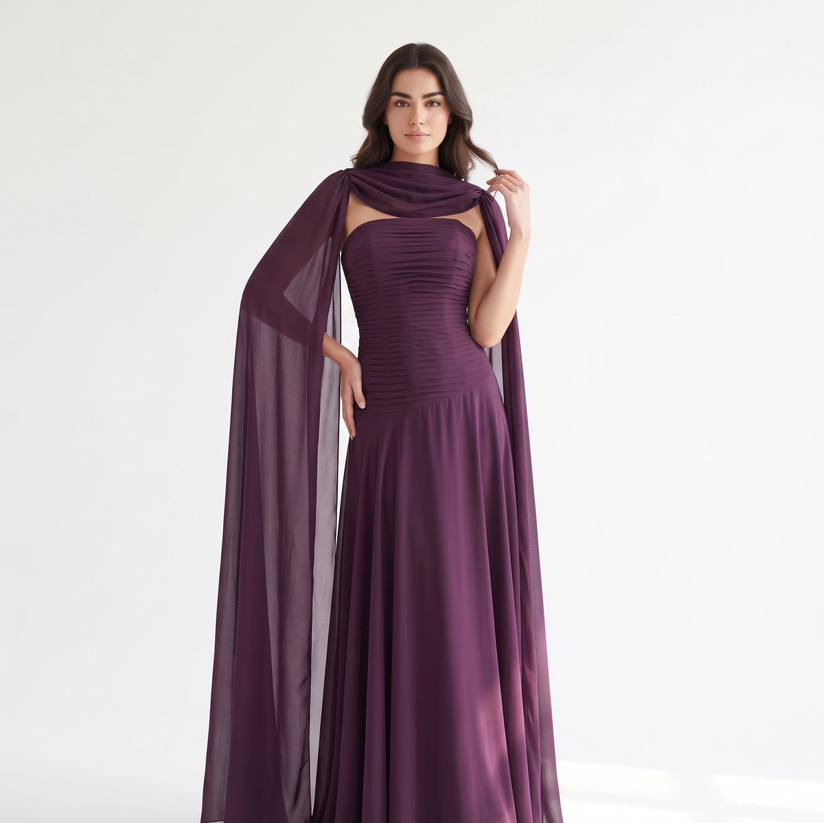 Draped Ruched Corset Dress.