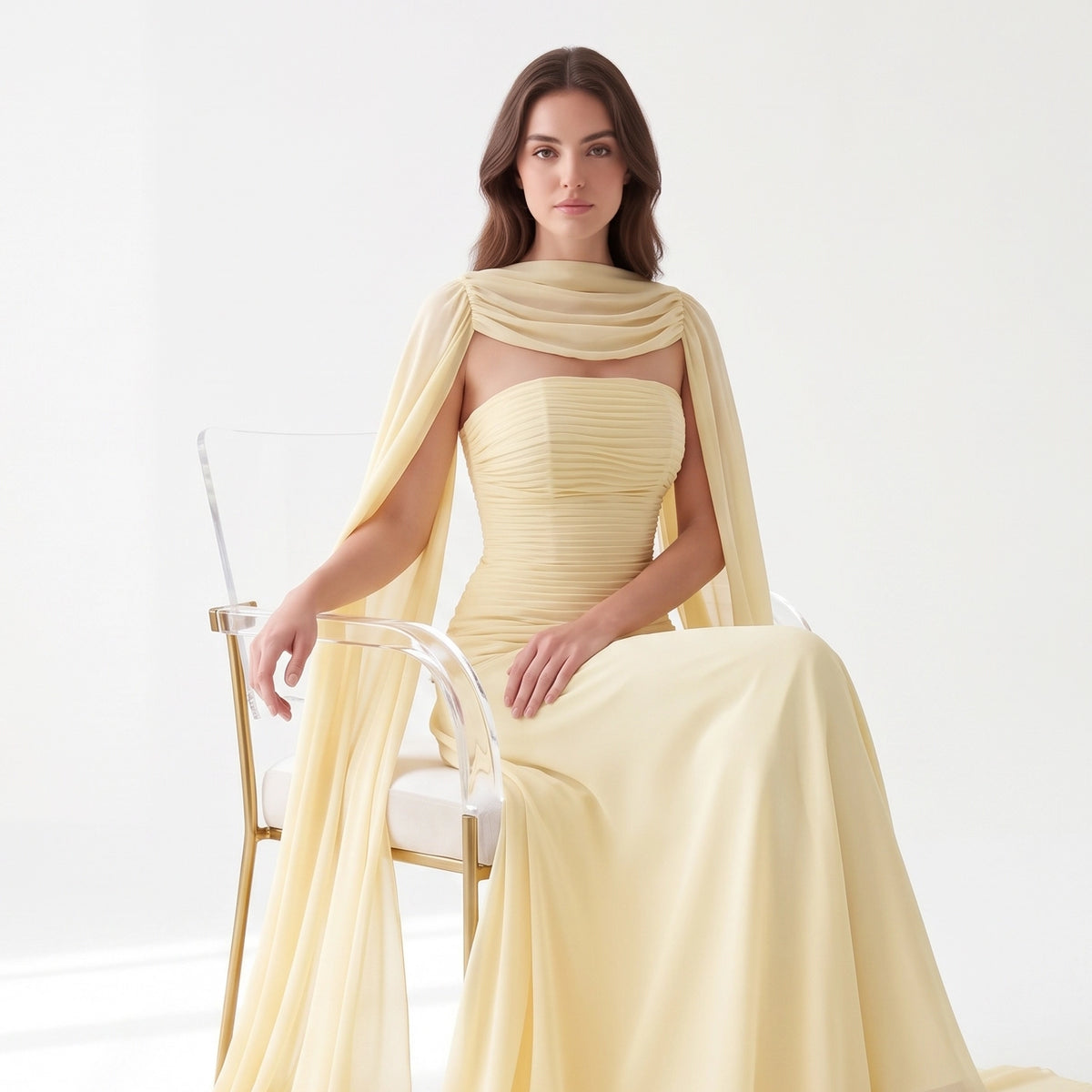 Draped Ruched Corset Dress.