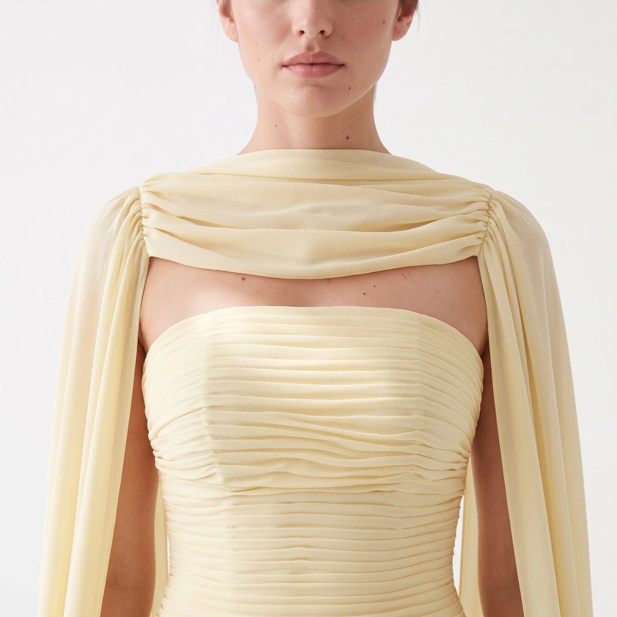 Draped Ruched Corset Dress.