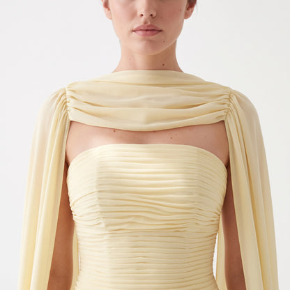 Draped Ruched Corset Dress.