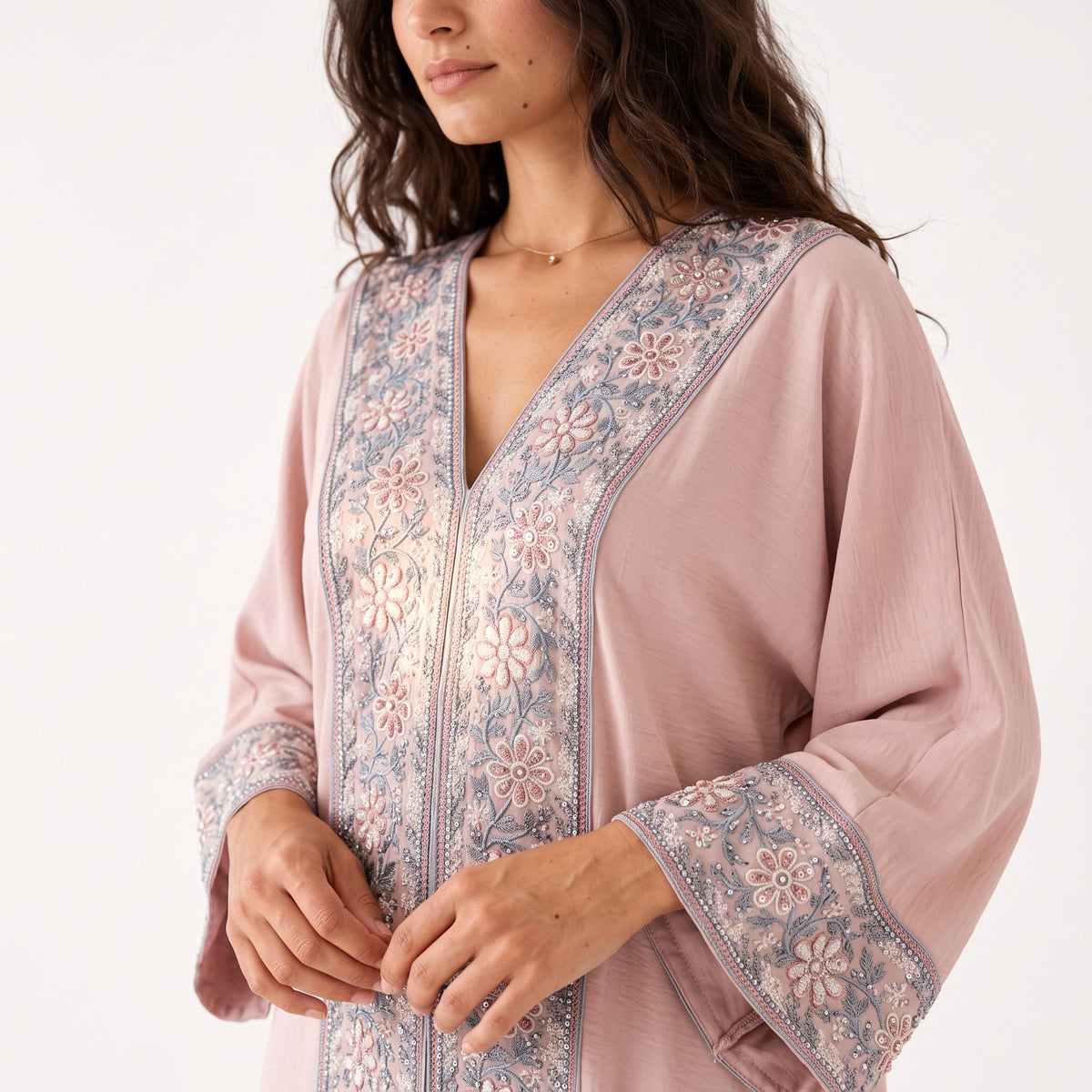 Flora Cascada V-Neck Jalabiya.