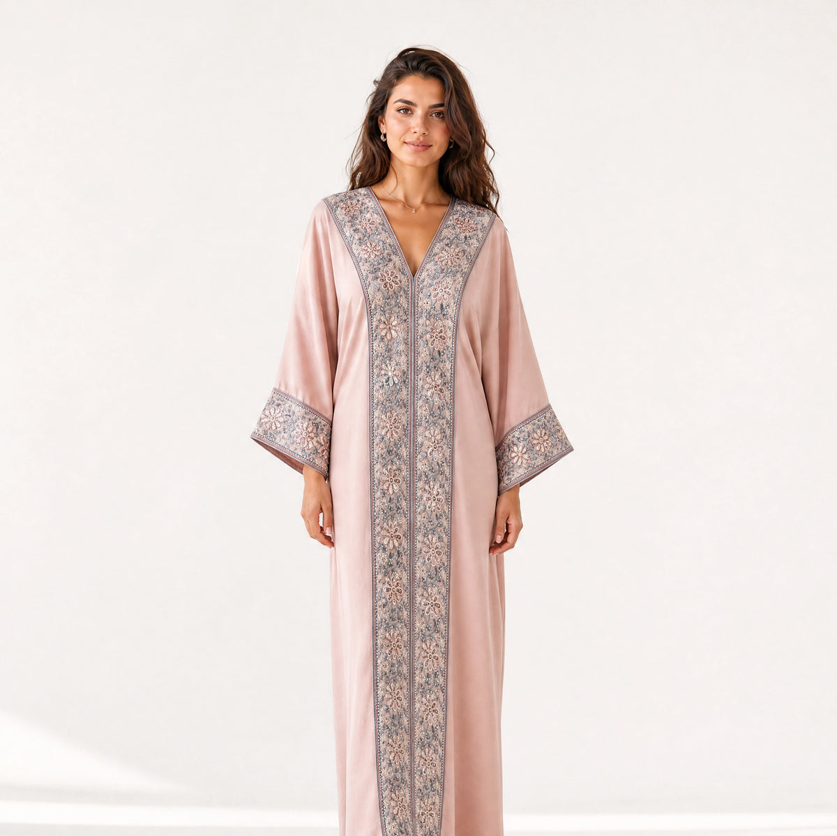 Flora Cascada V-Neck Jalabiya.