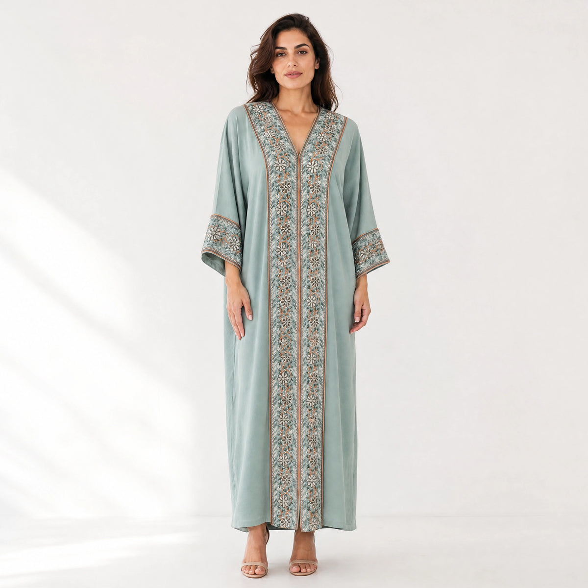 Flora Cascada V-Neck Jalabiya.
