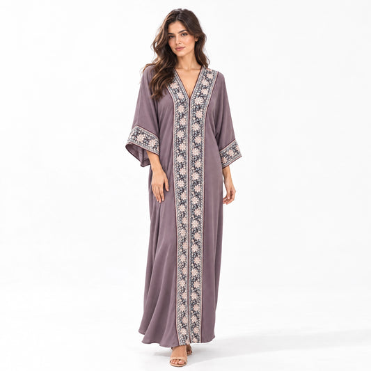 Flora Cascada V-Neck Jalabiya.