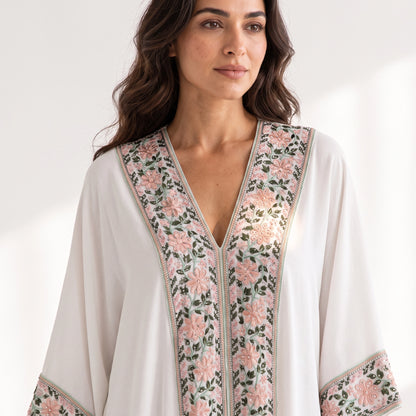 Flora Cascada V-Neck Jalabiya.