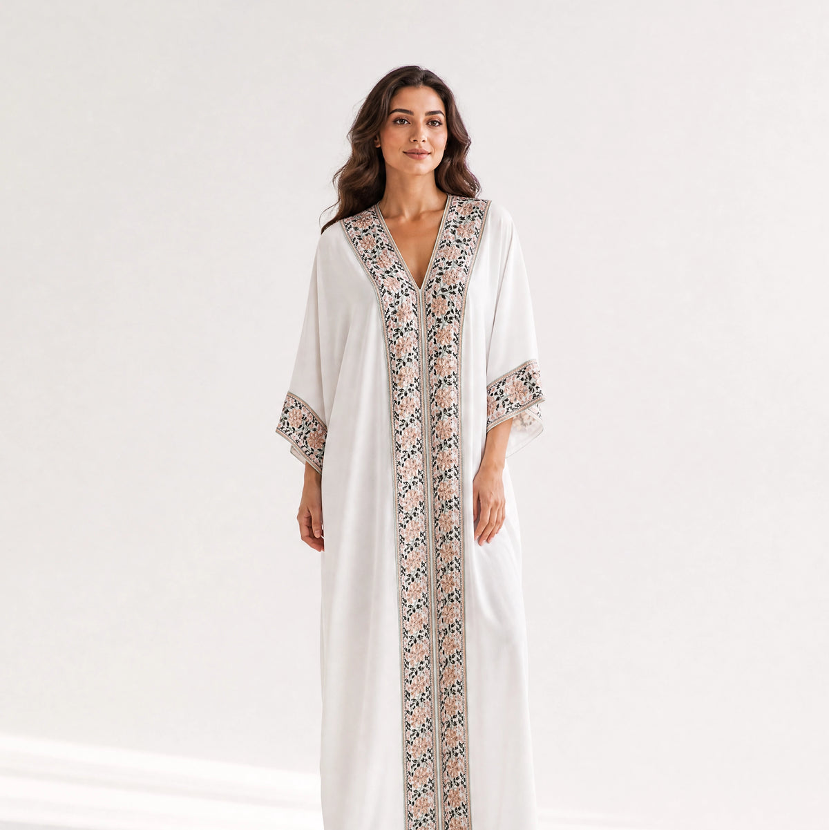 Flora Cascada V-Neck Jalabiya.