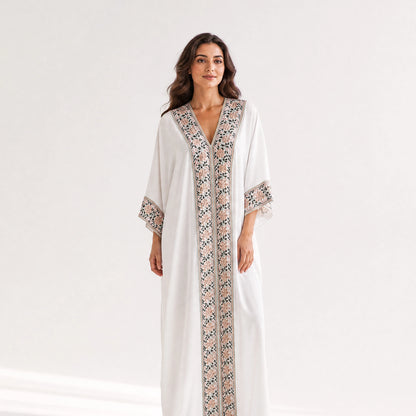 Flora Cascada V-Neck Jalabiya.