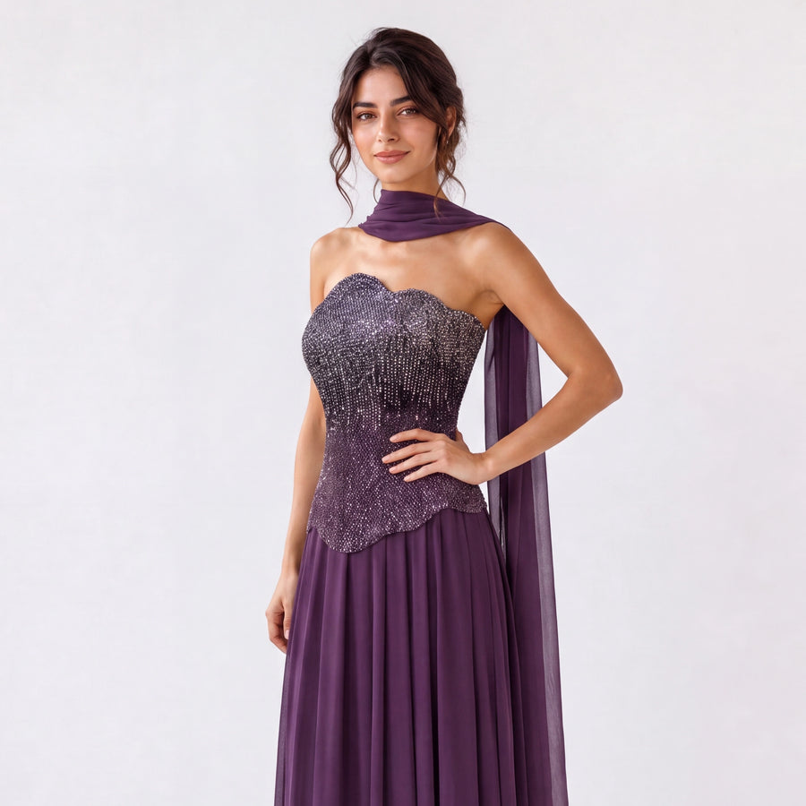Celeste Crystal Couture Gown.