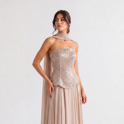 Celeste Crystal Couture Gown.