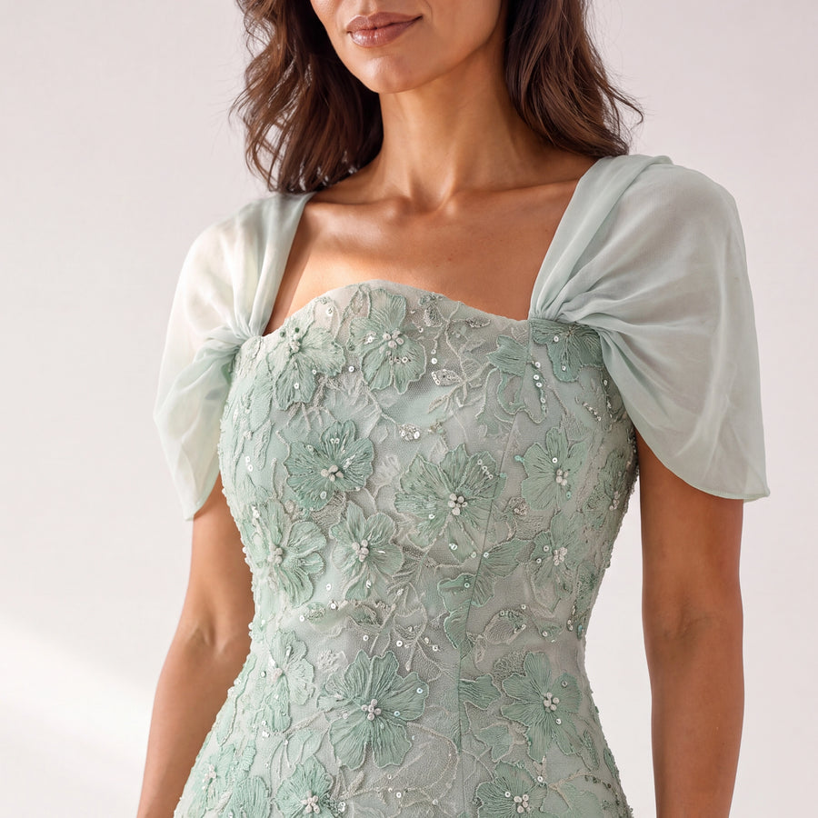Bloom Floral Embellished Gown.