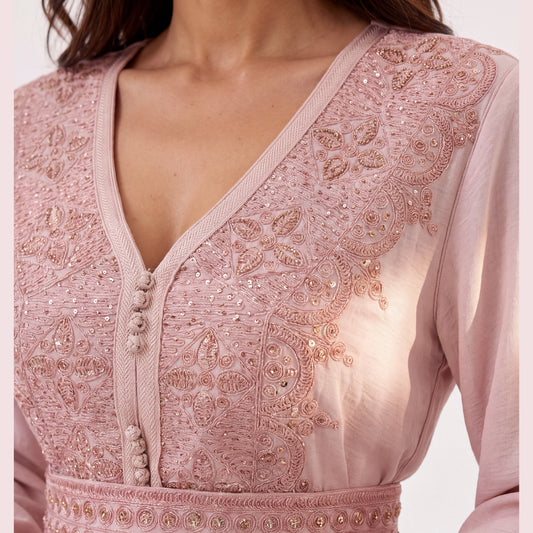 Button Details Kaftan.