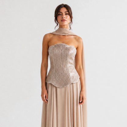 Celeste Crystal Couture Gown.