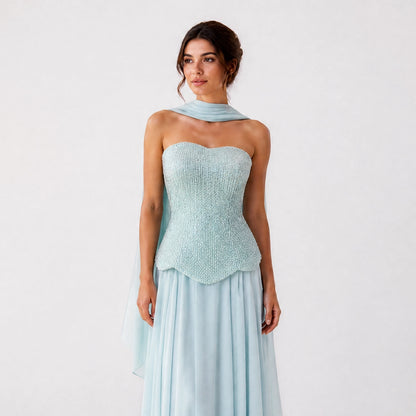 Celeste Crystal Couture Gown.