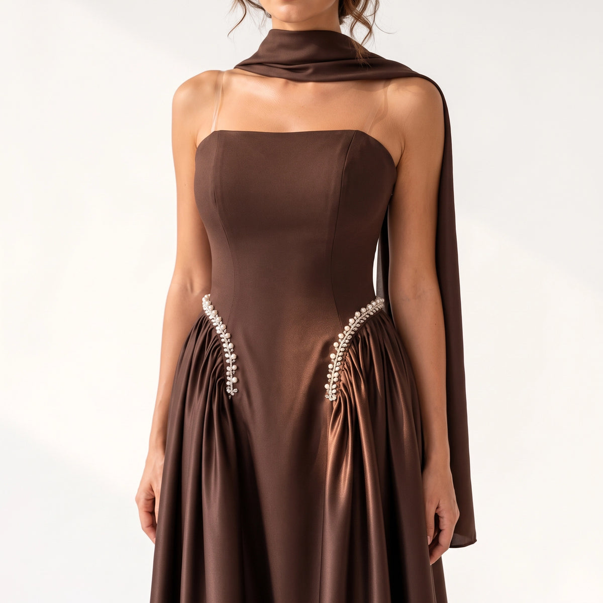 Satin Corset Cup Dress.