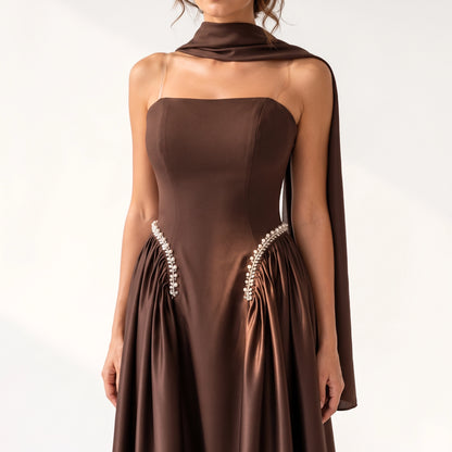 Satin Corset Cup Dress.