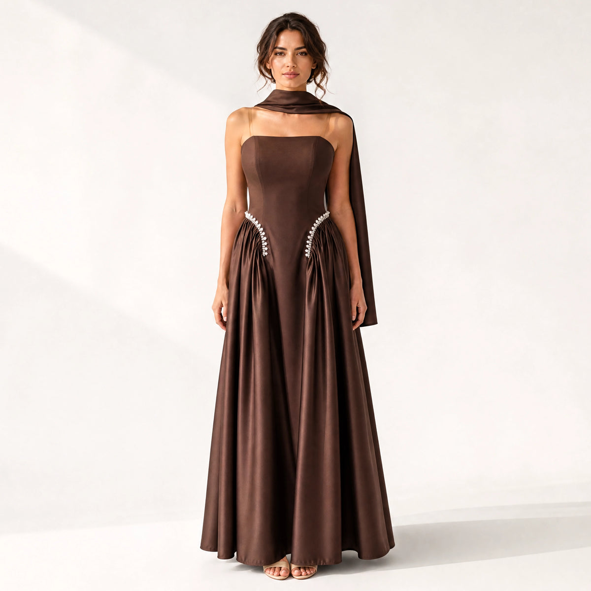 Satin Corset Cup Dress.