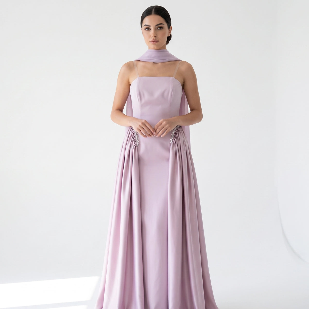 Satin Corset Cup Dress.