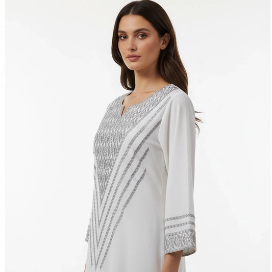 Geometric Elegance Abaya