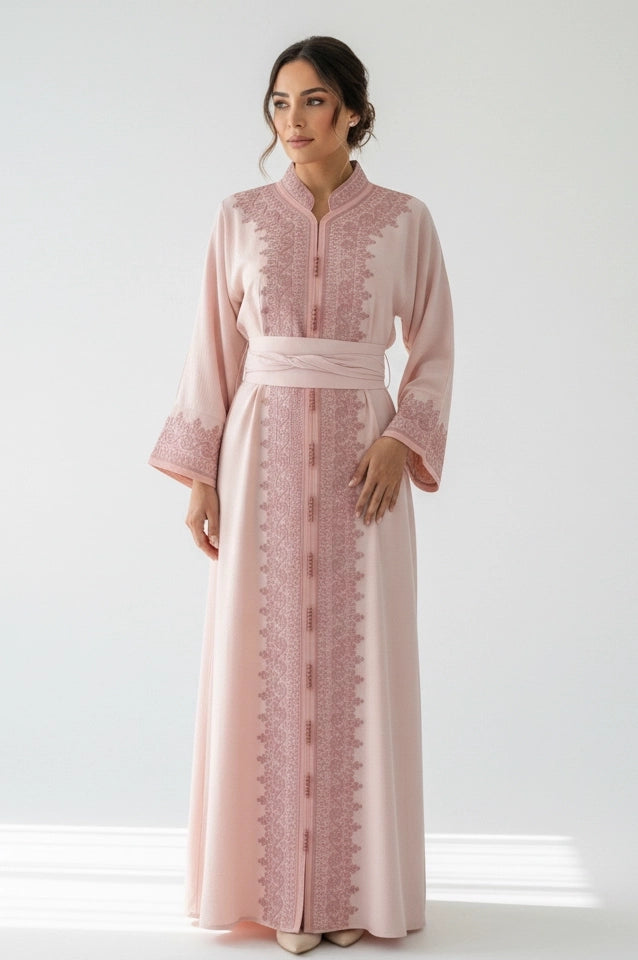 Graceful Linen Kaftan-Abaya