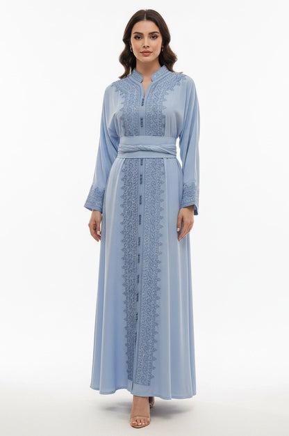 Graceful Linen Kaftan-Abaya