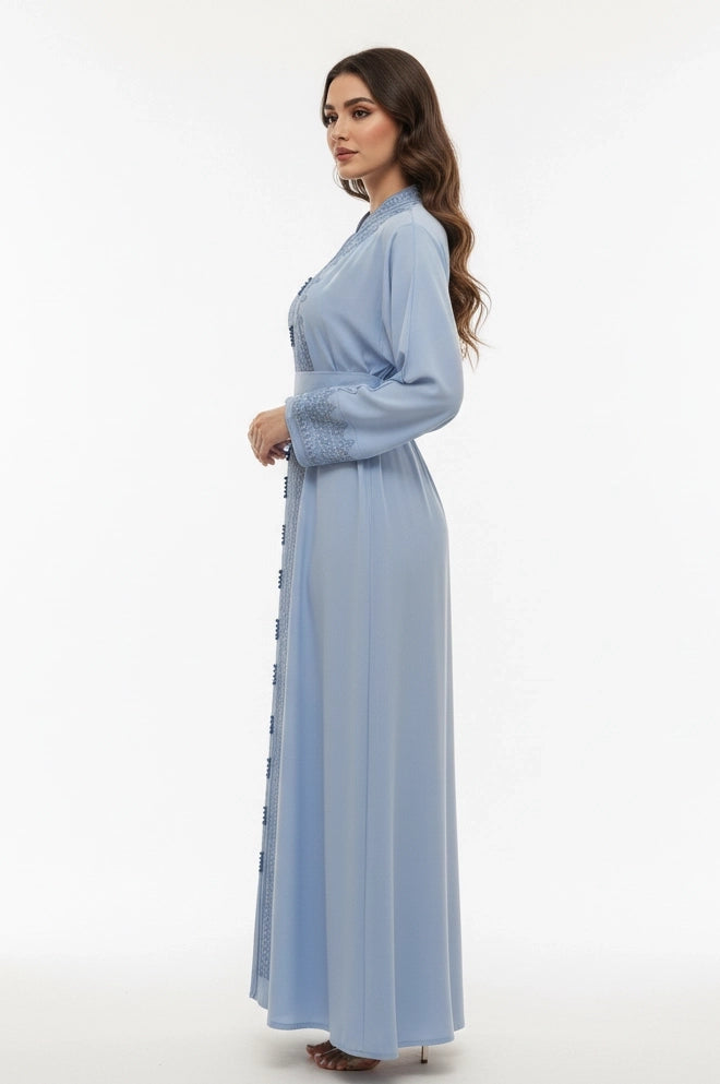 Graceful Linen Kaftan-Abaya