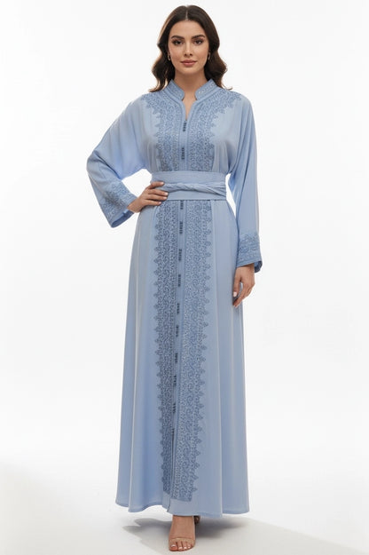 Graceful Linen Kaftan-Abaya