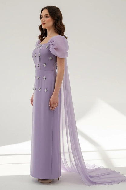 Embellished Taffeta Dress
