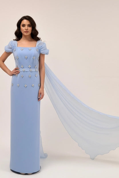 Embellished Taffeta Dress