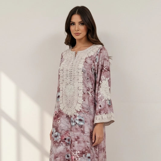 Serene Petal Abaya-Dress