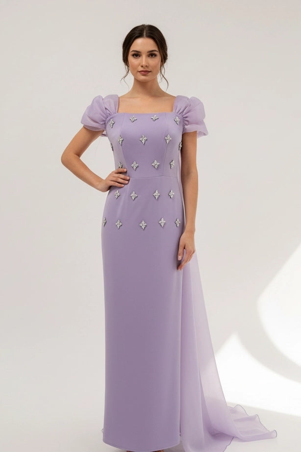 Embellished Taffeta Dress