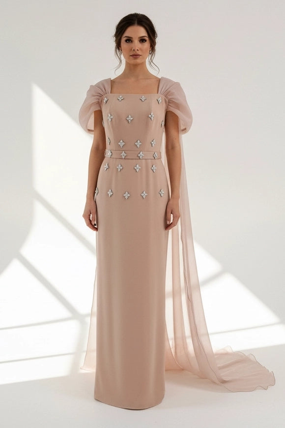 Embellished Taffeta Dress