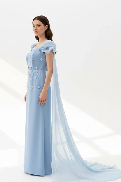 Embellished Taffeta Dress