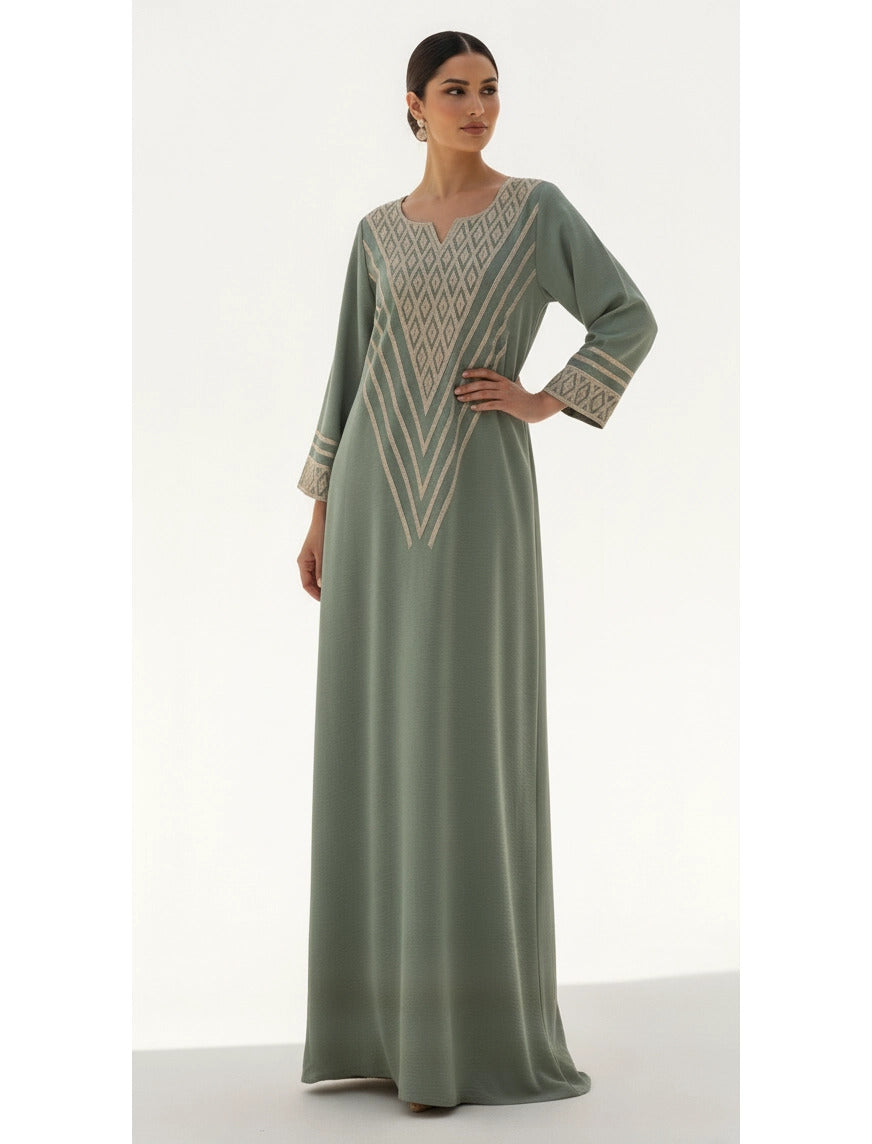 ​Geometric Elegance Abaya