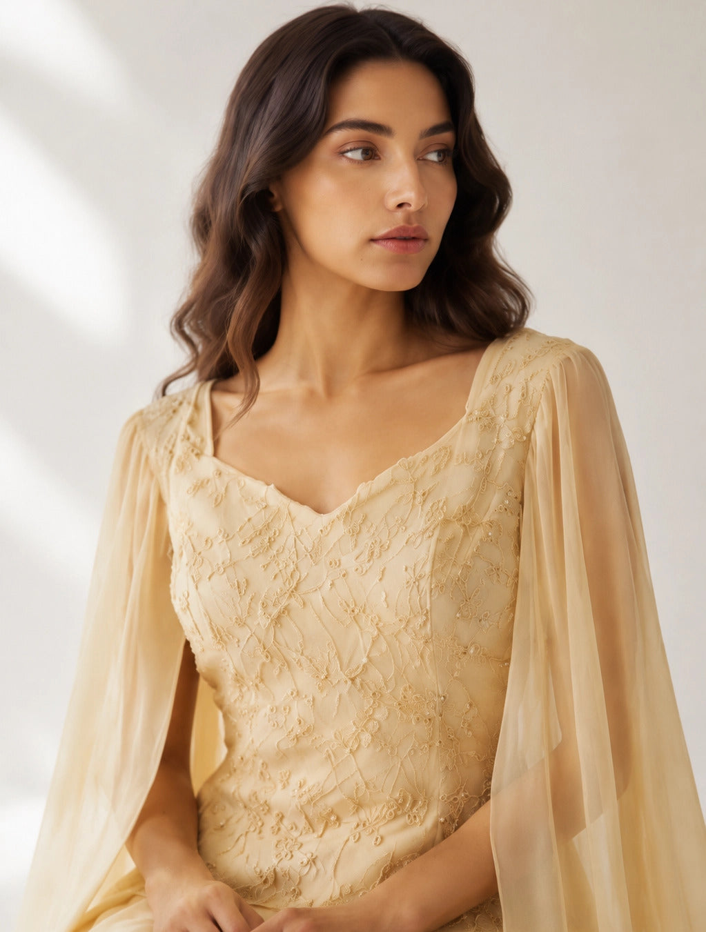 Float Sleeves Corset Dress