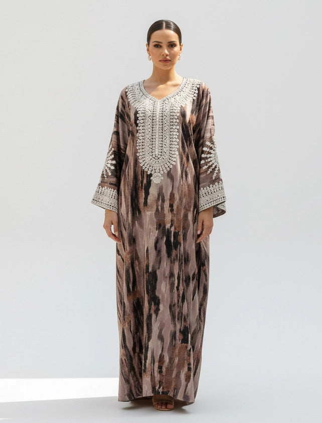 Ethereal Patterned Jalabiya