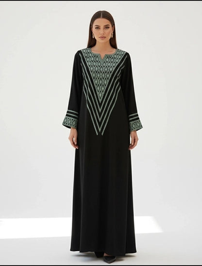 ​Geometric Elegance Abaya