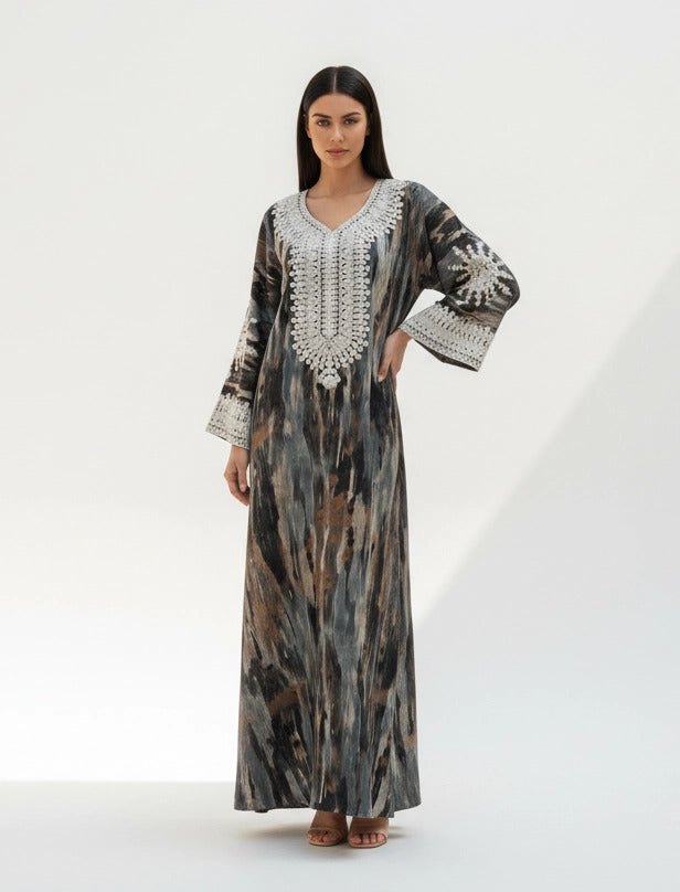 Ethereal Patterned Jalabiya