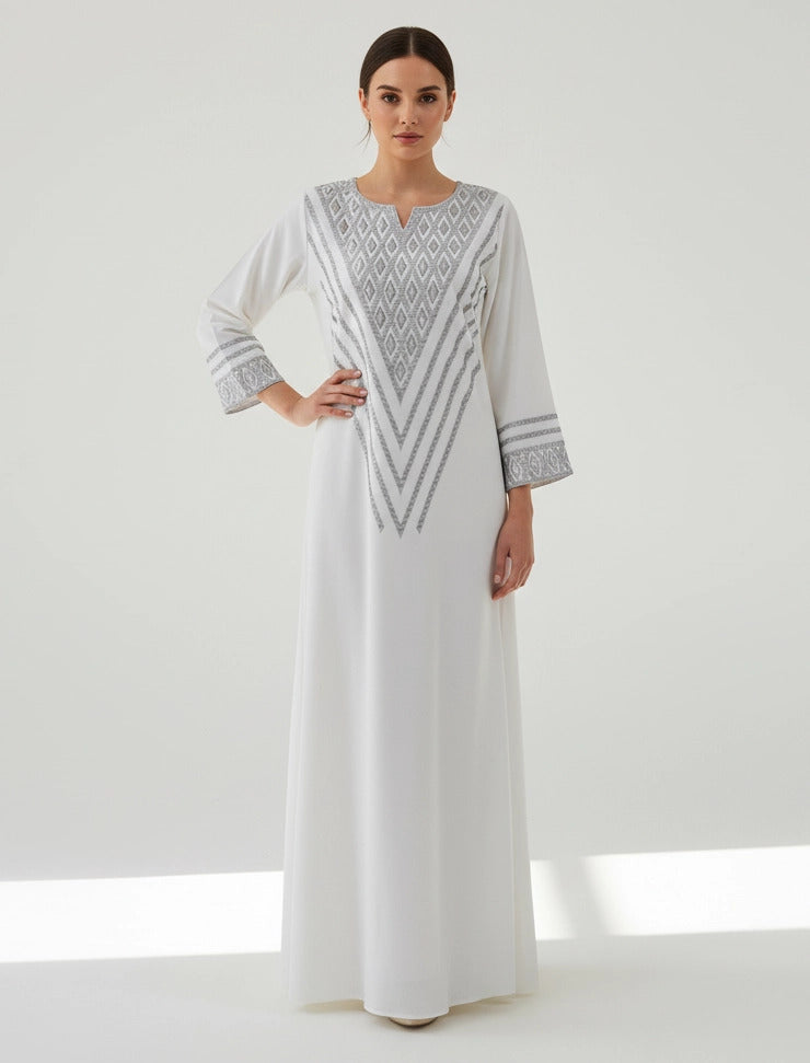 ​Geometric Elegance Abaya