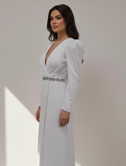 Jeweled Crystal-Bodice Crepe Gown.
